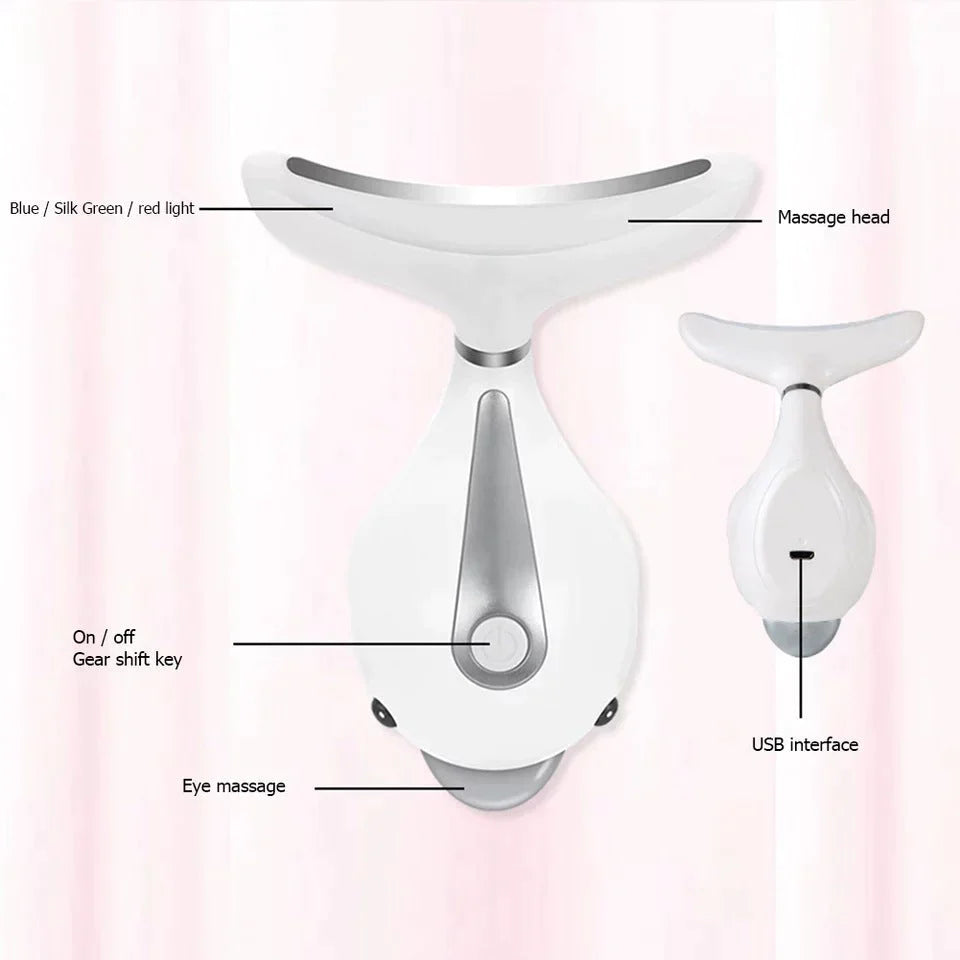 LED Photon Therapy Face & Neck Lifting Massager